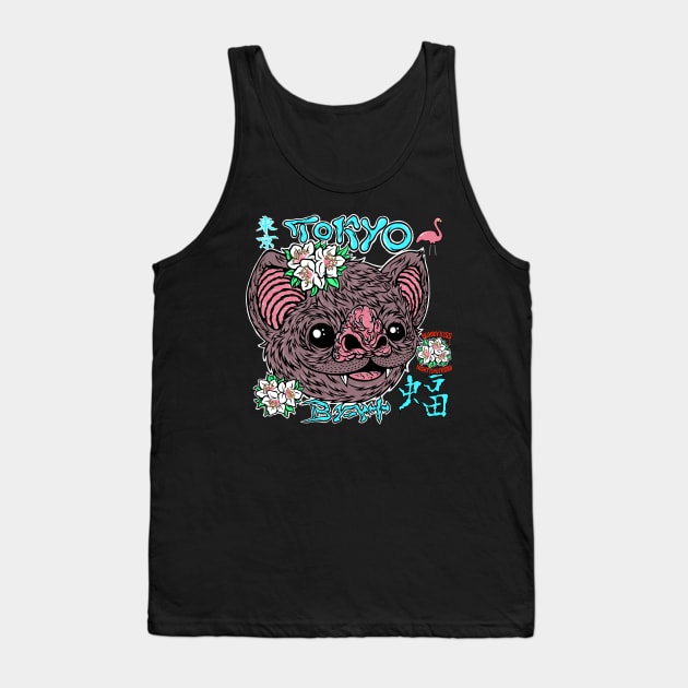 Tokyo Bat Tank Top by flynnryanart